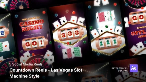 Videohive Social Media Reels – Las Vegas Slot Machine Style After Effects Project Files