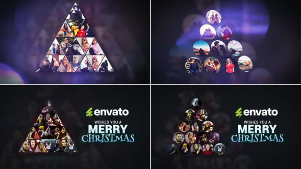 Videohive Mosaic Christmas Logo Reveal // Christmas Wish // Christmas Logo Reveal