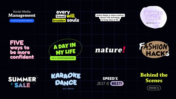 Videohive Social Media Titles 55868991