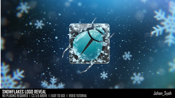 Videohive Snowflakes Logo Reveal 55625182