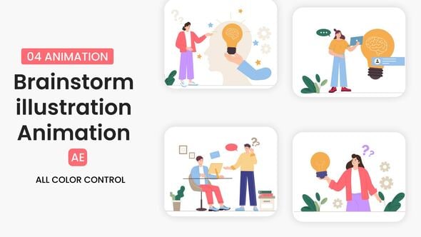 Videohive Brainstorm Illustration Scene
