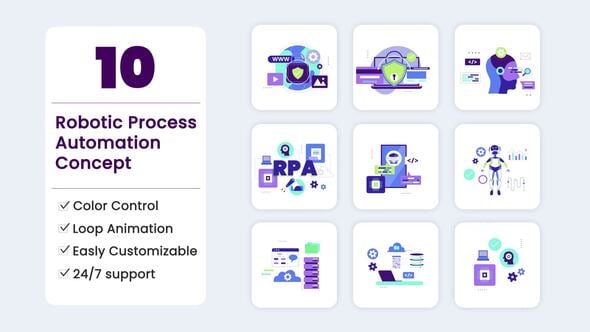 Videohive Robotic process automation Concept