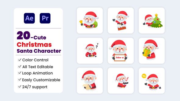 Videohive Cute Christmas Santa Character