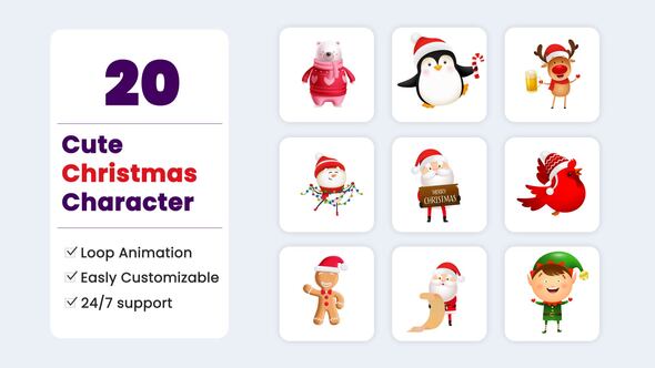 Videohive Cute Cartoon Christmas Character