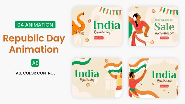 Videohive Republic Day illustration scene
