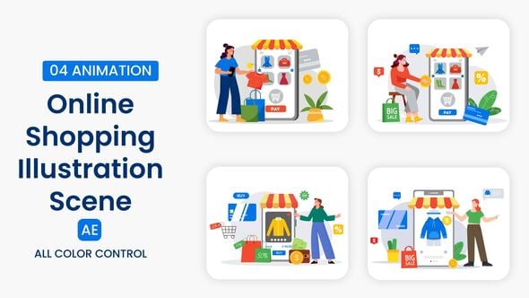 Videohive Online Shopping Illustration
