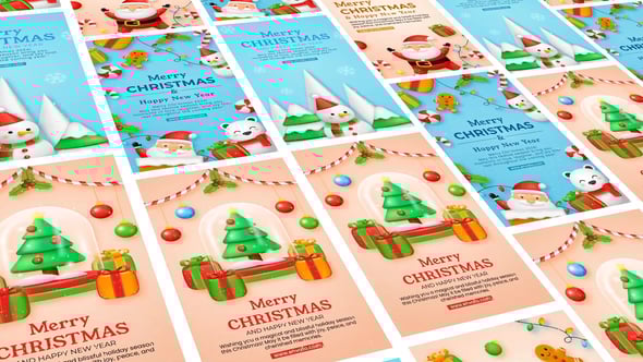 Videohive Merry Christmas & happy New Year Instagram Story