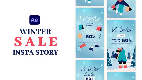 Videohive Winter Shopping Instagram Stories
