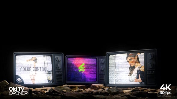 Videohive Old TV Opener Logo