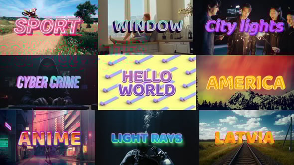 Videohive Creative shape Text Effects