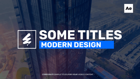 Videohive Corporate Titles / Ae