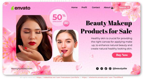 Videohive Beauty Makeup Products for Sale