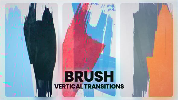 Videohive Vertical Brush Transitions