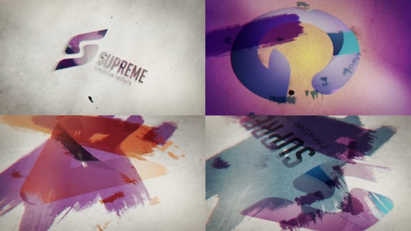 Videohive Brush Strokes Unveil Logo