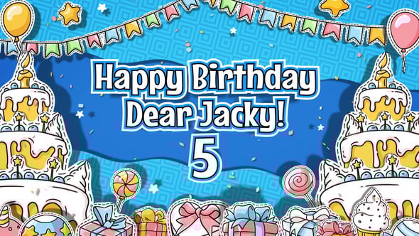Videohive Happy Birthday Video Card