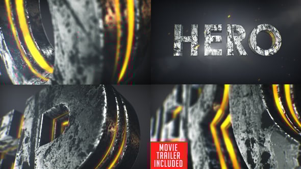 Videohive Hero Epic Opener 3D + Movie Trailer 21705079