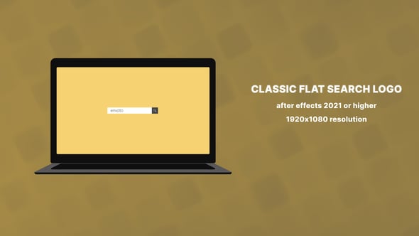 Videohive After Effects Classic Flat Search Logo 60fps