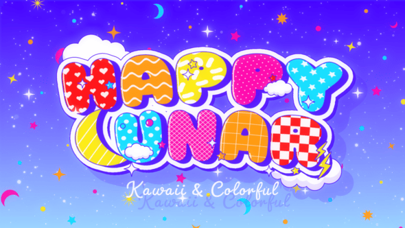 Videohive Kawaii Colorful Titles