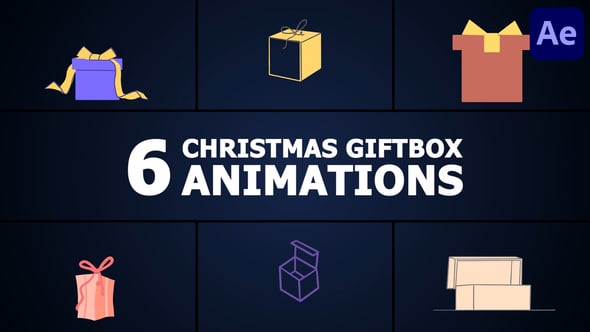 Videohive Christmas Giftbox Animations | After Effects