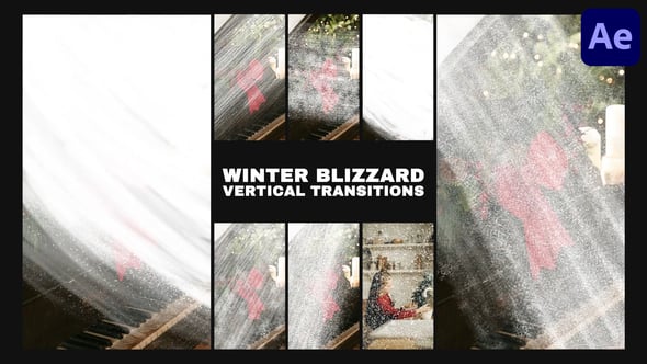Videohive Winter Blizzard Vertical Transitions | After Effects