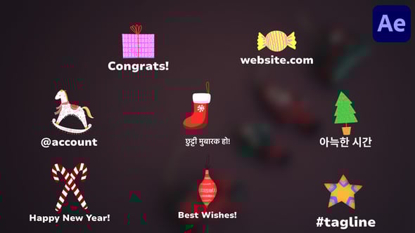 Videohive Xmas Toy Icons for After Effects