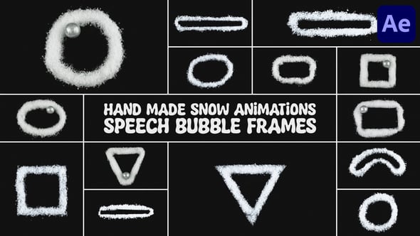 Videohive Snow Speech Bubbles for After Effects
