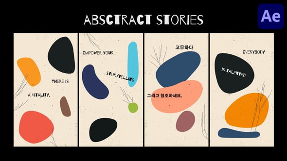 Videohive Abstract Typography Stories for After Effects