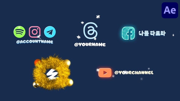 Videohive Christmas Social Media Lower Thirds Stop Motion for After Effects