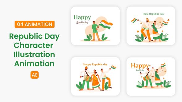 Videohive Republic Day Character Illustration 55916493