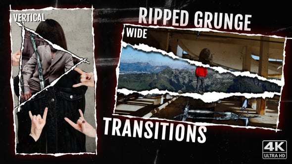 Videohive Ripped Grunge Transitions