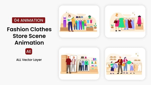 Videohive Fashion Clothes Store Illustration Scene