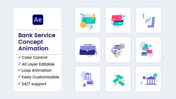 Videohive Bank Service Concept