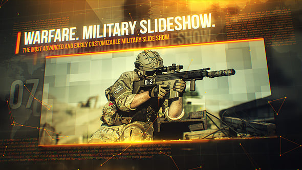 Videohive Warfare. Military Slideshow.