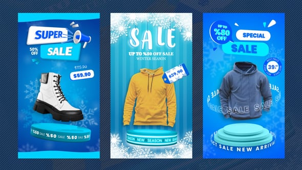 Videohive Winter Sale Stories 56013045