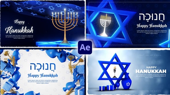 Videohive Hanukkah Greetings Pack