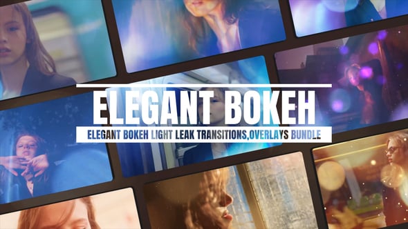 Videohive Elegant Bokeh Light Leak Transitions Overlays Bundle