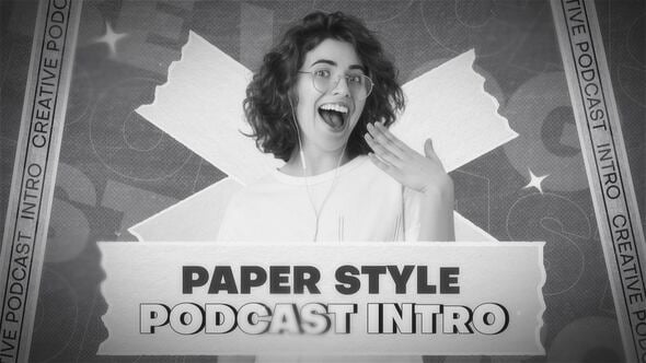 Videohive Paper Style Podcast Intro 56522774
