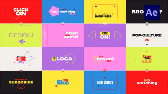 Videohive Social Media Titles Transition /Ae