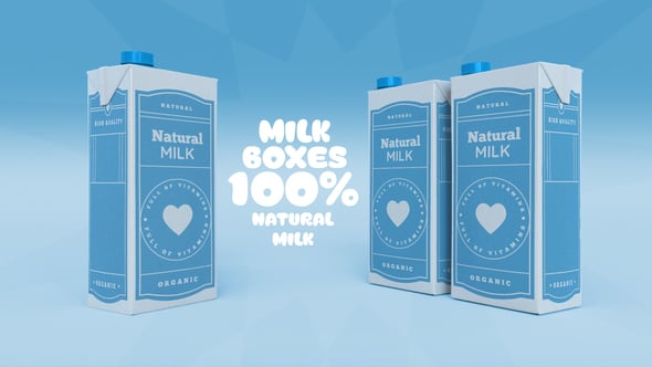 Videohive 3D Mockup Milk Box