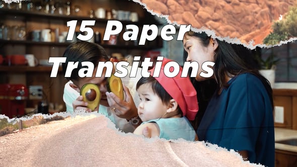 Videohive 15 Paper Transitions