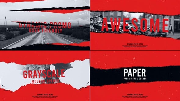 Videohive Torn Paper Intro