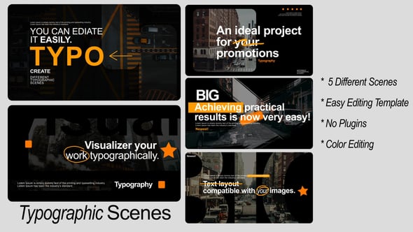 Videohive Typographic Scenes 56213602