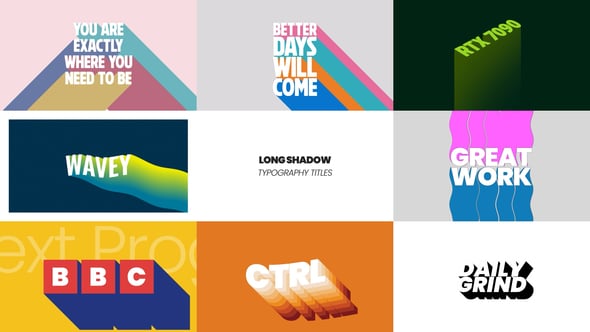 Videohive Long Shadow Titles 56538567