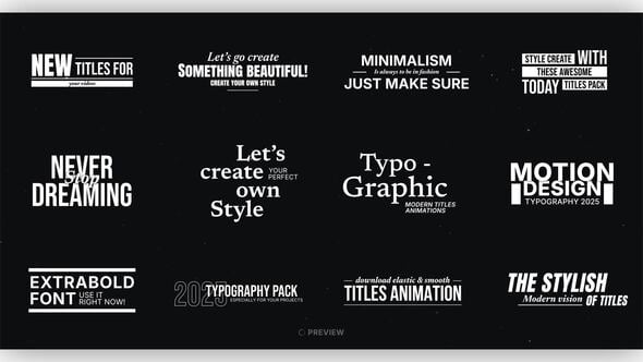 Videohive Unique Text Titles | After Effects