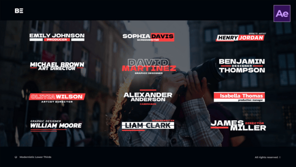 Videohive Modernistic Lower Thirds  AE