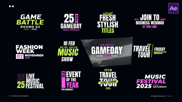 Videohive Fresh Text Animation  AE
