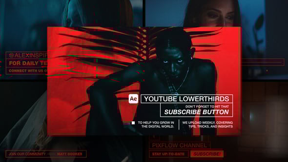 Videohive Animated YouTube Lowerthirds For Ae