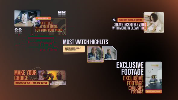 Videohive Minimal Lower Thirds Collection