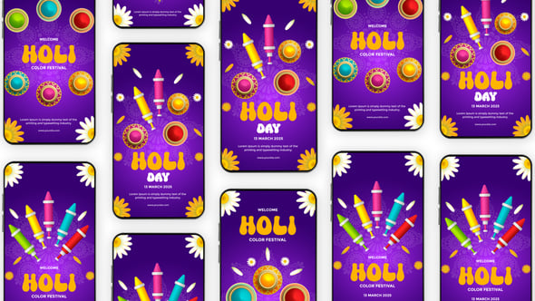 Videohive Indian Festival Holi Instagram Story 56555697