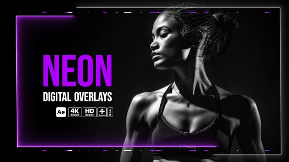 Videohive Neon Digital Overlays 56228980